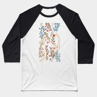 Fall Pressed Flowers Celestes Studio© Baseball T-Shirt